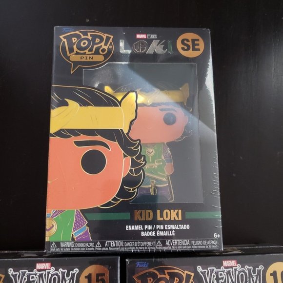 Funko Pop Pins Kid Loki, Venomized Loki & Venomized Thor - Picture 4 of 6